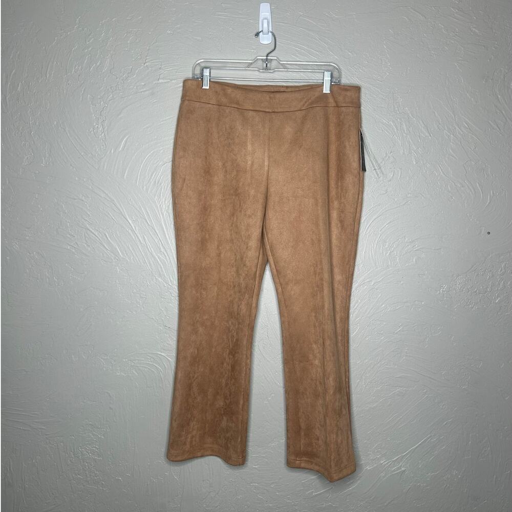 Zac & Rachel Women's Faux Suede Bootcut Pants - Large NWT